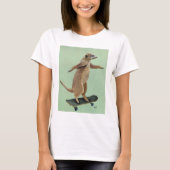 Meerkat auf Skateboard 3 T-Shirt (Vorderseite)