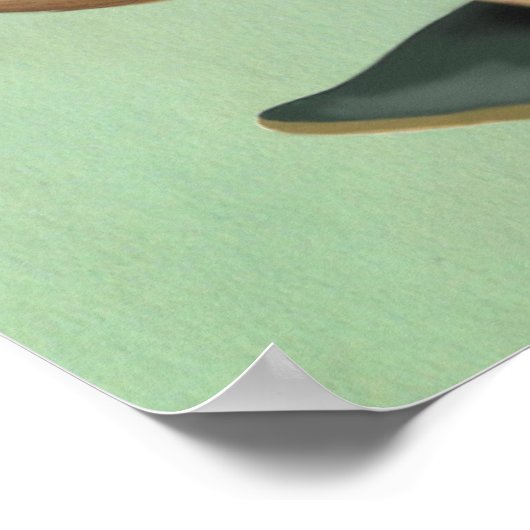 Meerkat auf Skateboard Poster (Ecke)