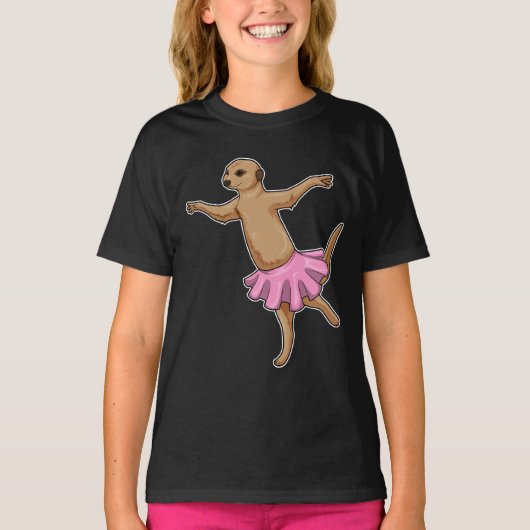 Meerkat Ballerina Ballet Dance T-Shirt (Vorderseite)