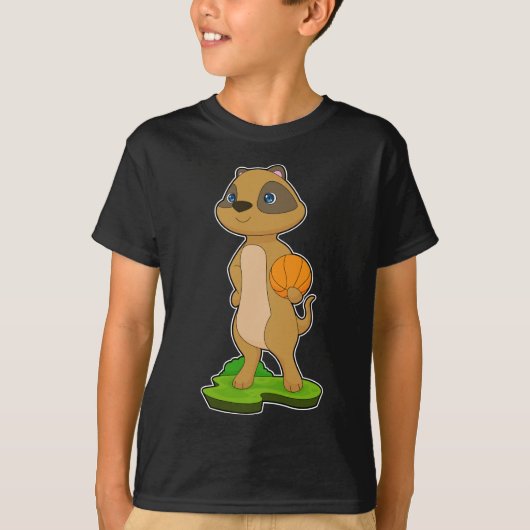 Meerkat Basketball-Spieler Basketball T-Shirt (Vorderseite)