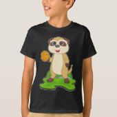 Meerkat Basketball-Spieler Basketball T-Shirt (Vorderseite)