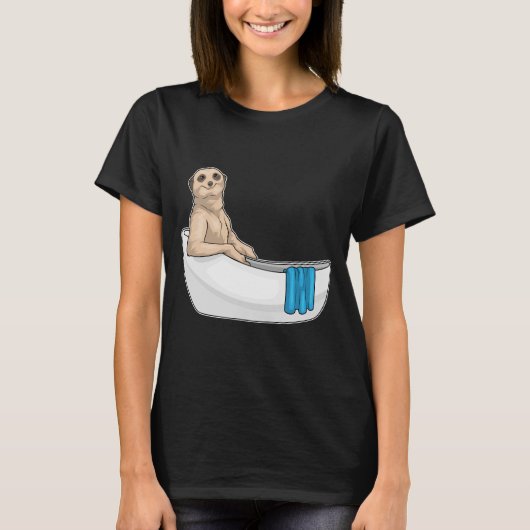 Meerkat Bathe Bathtub T-Shirt (Vorderseite)