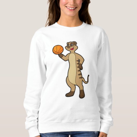 Meerkat bei Basketball Sports Sweatshirt (Vorderseite)