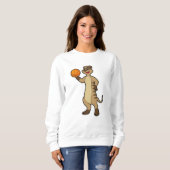 Meerkat bei Basketball Sports Sweatshirt (Vorne ganz)