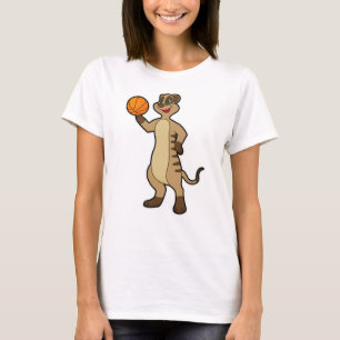Meerkat bei Basketball Sports T-Shirt