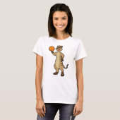 Meerkat bei Basketball Sports T-Shirt (Vorne ganz)