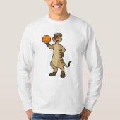 Meerkat bei Basketball Sports T-Shirt (Vorderseite)