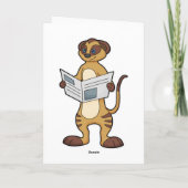 Meerkat bei Reading a Newspapier Karte (Rückseite)