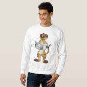 Meerkat bei Reading a Newspapier Sweatshirt (Vorne ganz)