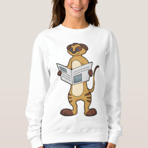 Meerkat bei Reading a Newspapier Sweatshirt