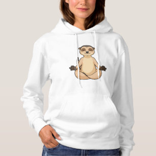 Meerkat bei Yoga Meditation Hoodie