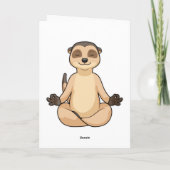 Meerkat bei Yoga Meditation Karte (Rückseite)