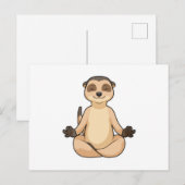 Meerkat bei Yoga Meditation Postkarte (Vorne/Hinten)