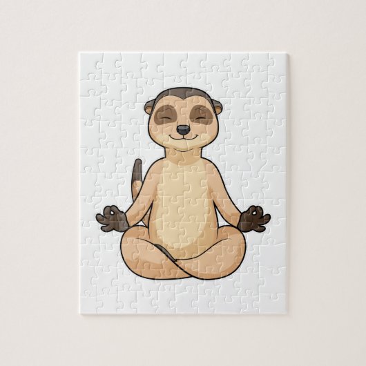Meerkat bei Yoga Meditation Puzzle (Vertikal)