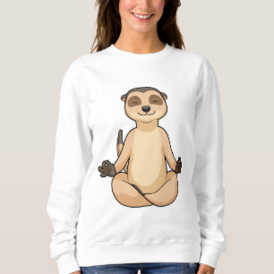 Meerkat bei Yoga Meditation Sweatshirt