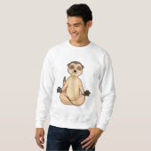 Meerkat bei Yoga Meditation Sweatshirt (Vorne ganz)