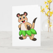 Meerkat beim Ballettanz Karte (Gelbe Blume)