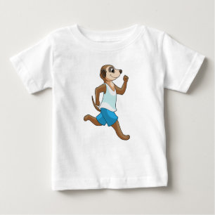 Meerkat beim Laufsport Baby T-shirt