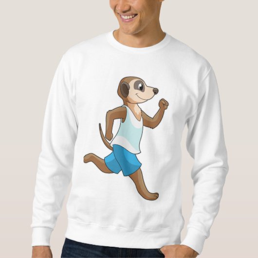 Meerkat beim Laufsport Sweatshirt (Vorderseite)