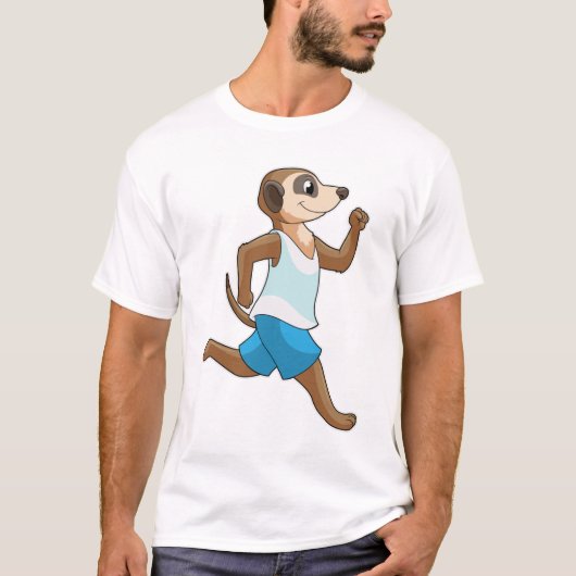 Meerkat beim Laufsport T-Shirt (Vorderseite)