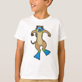 Meerkat beim Tauchen mit Schwimmbrille T-Shirt (Vorderseite)