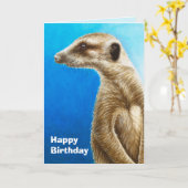 Meerkat Birthday Card Karte (Gelbe Blume)