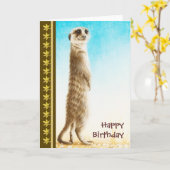 Meerkat Birthday Card Karte (Gelbe Blume)