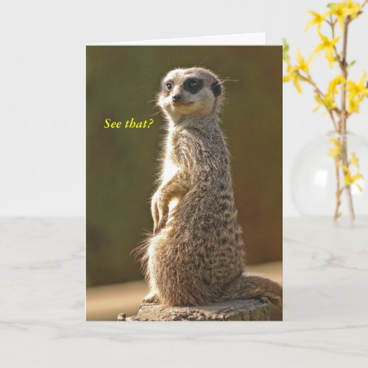 Meerkat Birthday Card Sehen Sie das? c Karte (Gelbe Blume)