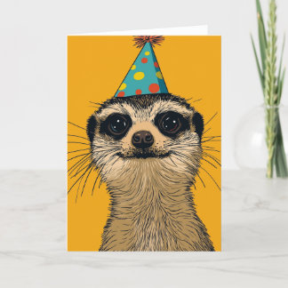 Meerkat Birthday Party Grußkarte Dankeskarte