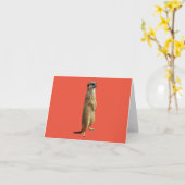 Meerkat Blank Greeting Card Karte (Gelbe Blume)