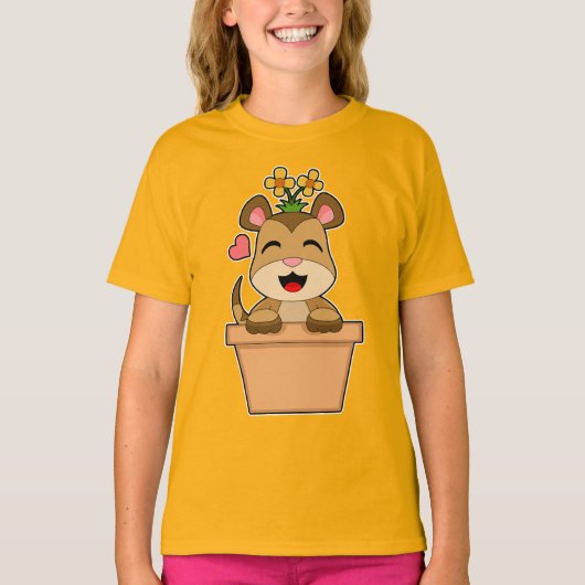 Meerkat-Blume T-Shirt (Vorderseite)
