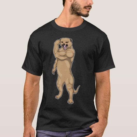 Meerkat Bodybuilder Bodybuilding T-Shirt (Vorderseite)