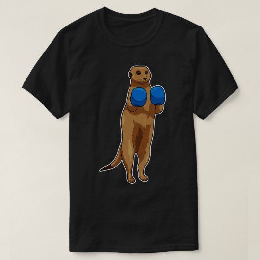 Meerkat Boxer Boxhandschuhe T-Shirt (Design vorne)