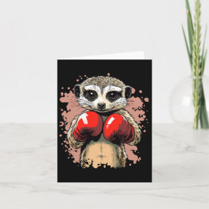 Meerkat Boxmeister mit Handschuhen fertig Karte