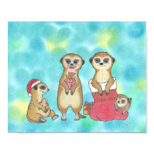 Meerkat Christmas Holiday Animal Kinderzimmer Post