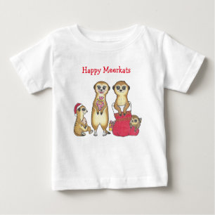 Meerkat Christmas Holiday Baby T - Shirt