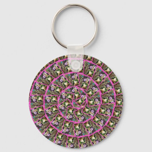 Meerkat Circular Design Schlüsselanhänger (Vorderseite)