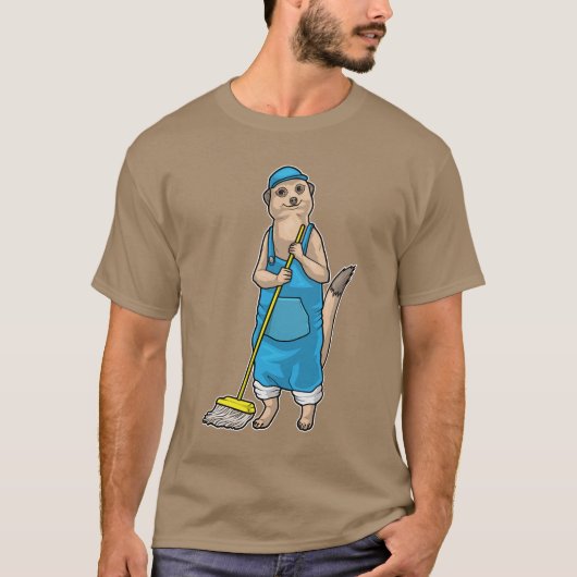 Meerkat Cleaner Mop T-Shirt (Vorderseite)