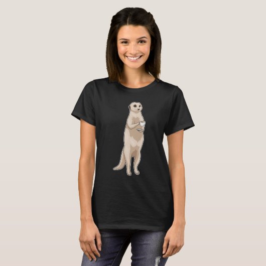 Meerkat Coffee Cup T-Shirt (Vorne ganz)