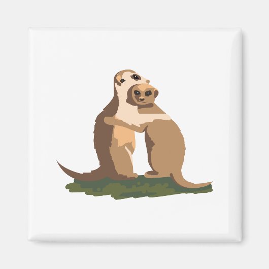 Meerkat Couple Magnet (Vorne)