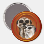 Meerkat Couple-Magnete Magnet (Vorderseite/Rückseite)