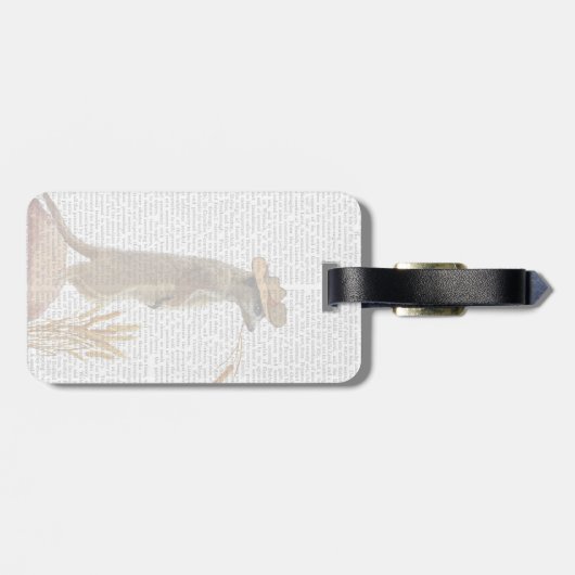 Meerkat Cowboy Gepäckanhänger (Rückseite horizontal)