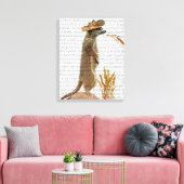 Meerkat Cowboy Leinwanddruck (Insitu (Wohnzimmer))