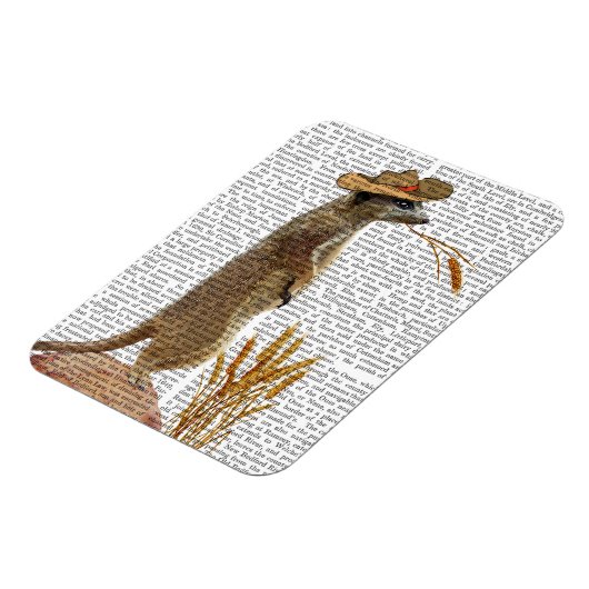 Meerkat Cowboy Magnet (Linke Seite)