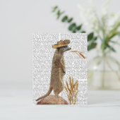 Meerkat Cowboy Postkarte (Stehend Vorderseite)