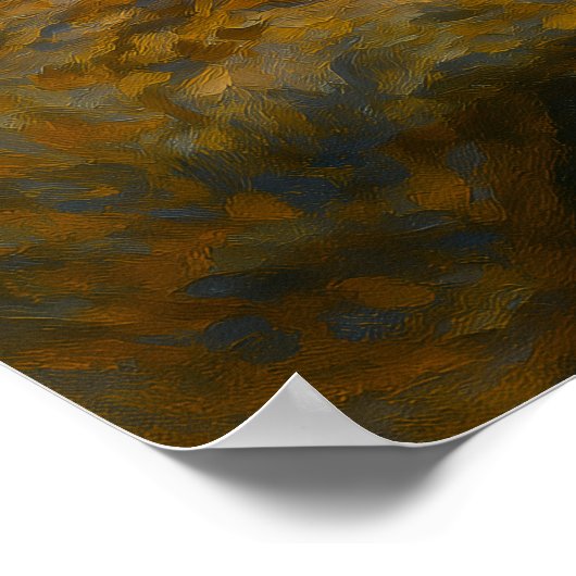 Meerkat Cuddle - erdgetönte Malerei auf wild leben Poster (Ecke)