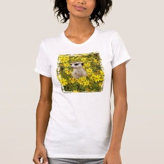 MEERKAT, DAS IN DEN BLUMEN SICH VERSTECKT T-Shirt