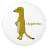 Meerkat-Design personalisiert Keramikknauf (Vorderseite)