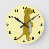 Meerkat Design Runde Wanduhr (Vorderseite)