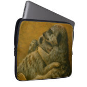 Meerkat Embrace - Heartfelt Wildlife Art Print Laptopschutzhülle (Vorne Rechts)